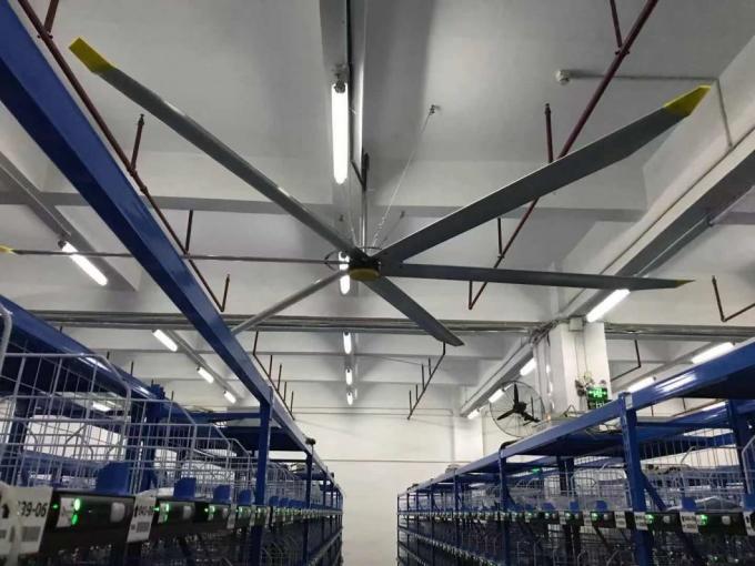 Grande fan del grande di Hvls Pmsm scarico industriale economizzatore d'energia del ventilatore da soffitto per il raffreddamento a aria e la ventilazione in agricoltura