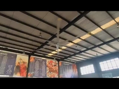 Grande flusso d'aria ventilatore HVLS industriale da 7,3 m con motore PMSM e funzione di risparmio energetico