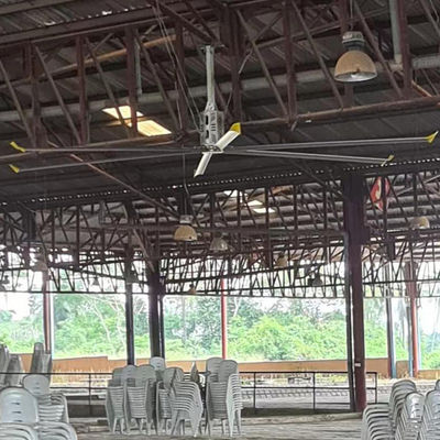 Un buon prezzo. Potente ventilatore di soffitto da 1,5 kW da 5,5 m per raffreddamento dell'aria agricola e ventilazione industriale in linea
