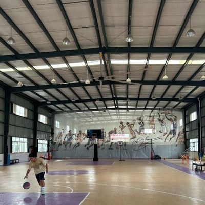 Un buon prezzo. Ventilazione da basket a volume elevato montata sul soffitto Ventilatore HVLS con corrente elettrica alternata in linea