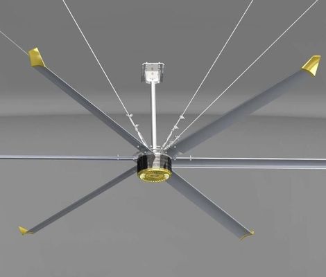 Un buon prezzo. Grandi ventilatori industriali a soffitto con motore senza ingranaggi a magnete permanente e ventilatore in alluminio HVLS in linea