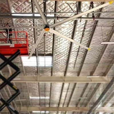 Ventilatore elettrico HVLS tradizionale montato sul soffitto con 6 lame in alluminio