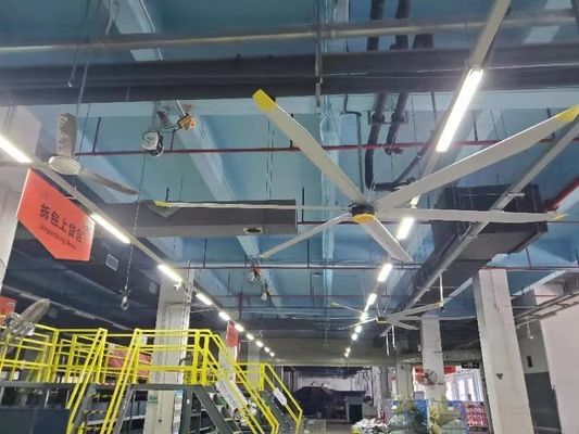 Un buon prezzo. Grande ventilatore di soffitto industriale PMSM HVls 7.3m per ventilazione di raffreddamento dell'aria in linea